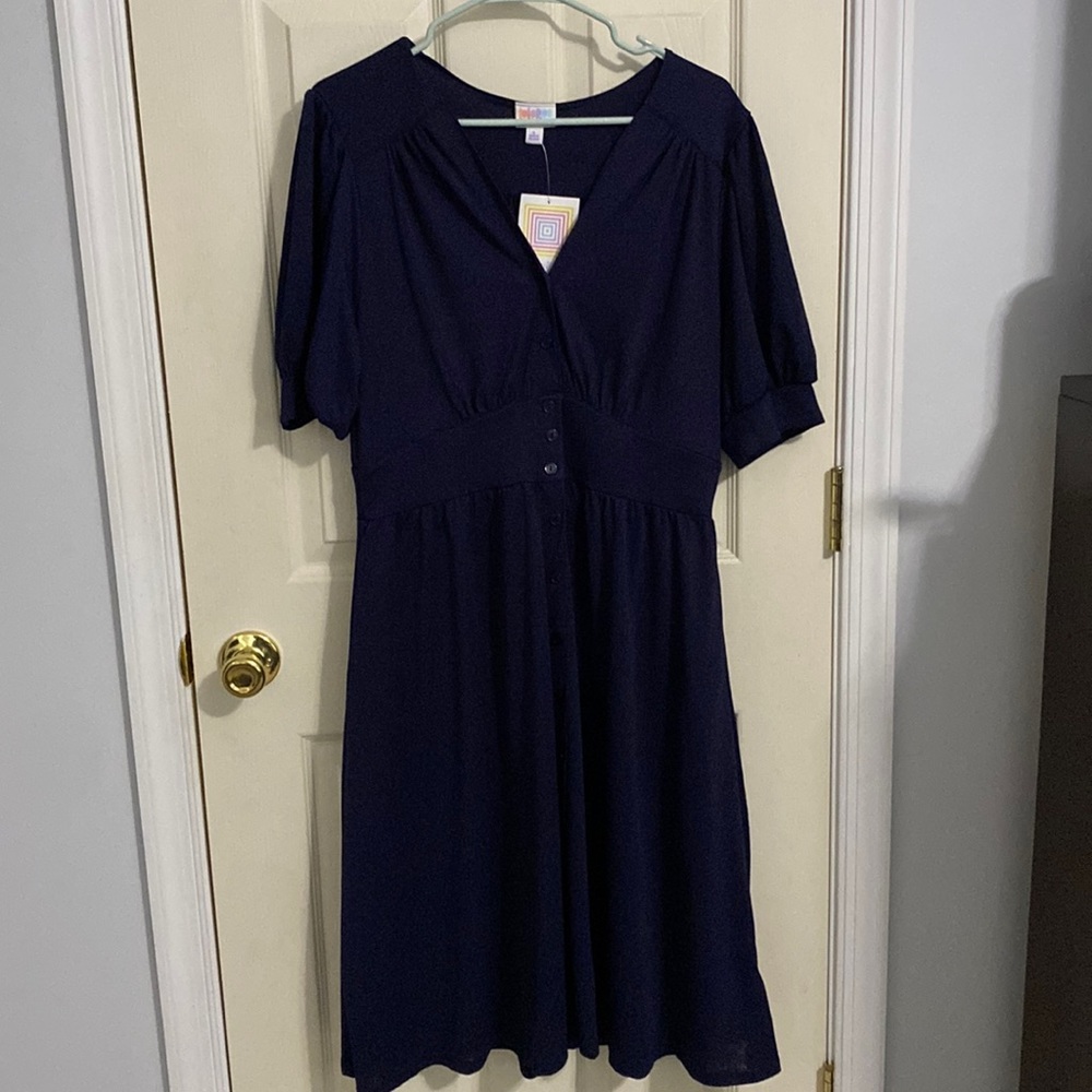 Lularoe Navy Blue Skyler - size L
